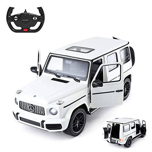 RASTAR Off-Road Remote Control Car, 1: 14 Mercedes-AMG G63 R/C Off-Roader Toy Car, Doors Open/Working Lights - White/2.4Ghz - 1