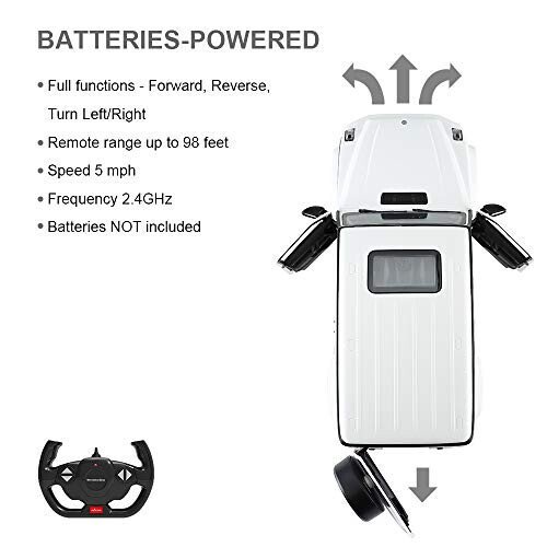 RASTAR Off-Road Remote Control Car, 1: 14 Mercedes-AMG G63 R/C Off-Roader Toy Car, Doors Open/Working Lights - White/2.4Ghz - 6