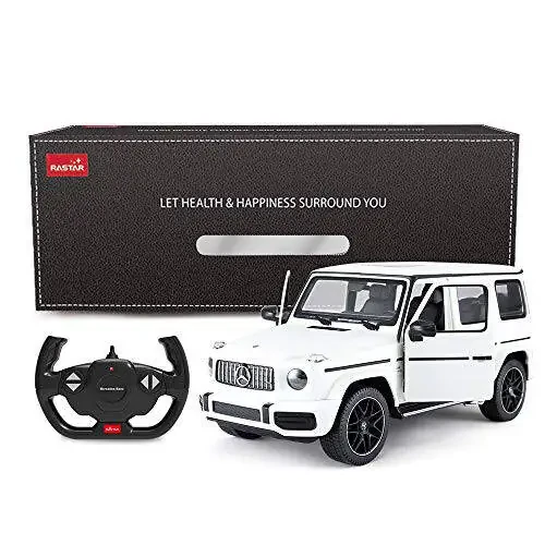 RASTAR Off-Road Remote Control Car, 1: 14 Mercedes-AMG G63 R/C Off-Roader Toy Car, Doors Open/Working Lights - White/2.4Ghz - 7