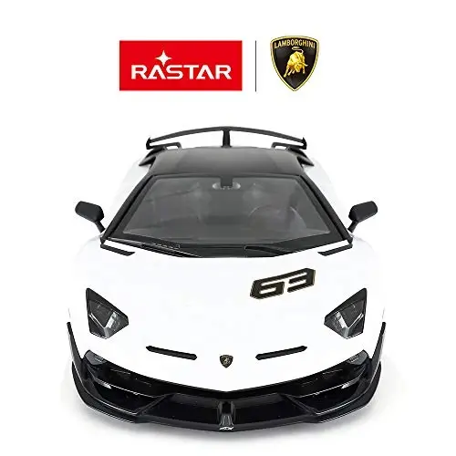 RASTAR O'yinchoq Lamborghini Avtomobili 1: 14 Lamborghini Aventador SVJ Masofadan boshqarish Model Avtomobili, Super RC Sport Poygasi Avtomobili Bolalar O'g'il Bolalar Uchun Sovg'alar, 2.4GHz / Oq - 2