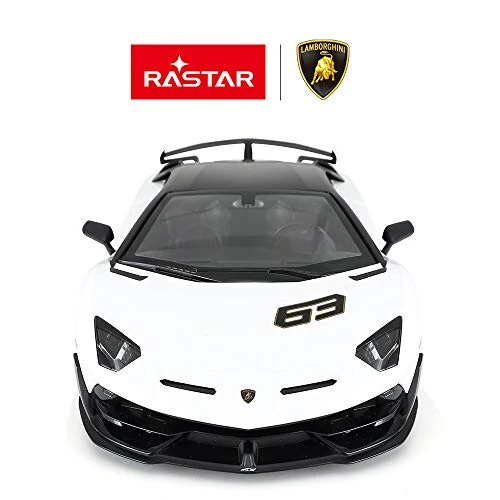 RASTAR O'yinchoq Lamborghini Avtomobili 1: 14 Lamborghini Aventador SVJ Masofadan boshqarish Model Avtomobili, Super RC Sport Poygasi Avtomobili Bolalar O'g'il Bolalar Uchun Sovg'alar, 2.4GHz / Oq - RASTAR (1)
