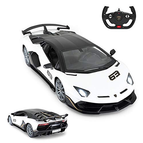 RASTAR Toy Lamborghini Car 1: 14 Lamborghini Aventador SVJ Remote Control Model Car, Super RC Sport Racing Car for Kids Boys Gifts, 2.4GHz / White - 1