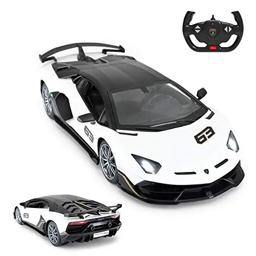 RASTAR Toy Lamborghini Car 1: 14 Lamborghini Aventador SVJ Remote Control Model Car, Super RC Sport Racing Car for Kids Boys Gifts, 2.4GHz / White - RASTAR