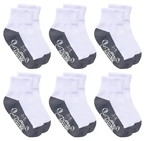 RATIVE Non Skid Anti Slip Crew Socks With Grips for Baby Infant Toddlers Kids Boys - 1