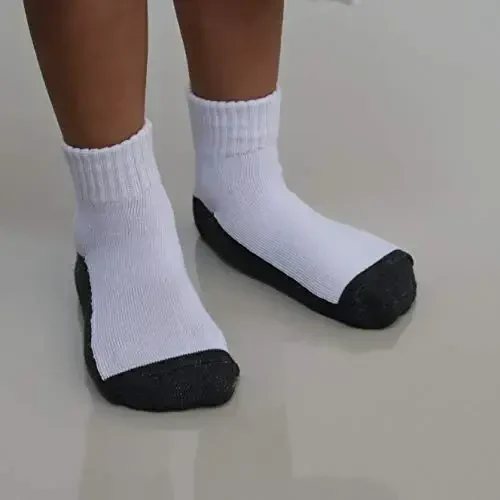 RATIVE Non Skid Anti Slip Crew Socks With Grips for Baby Infant Toddlers Kids Boys - 4