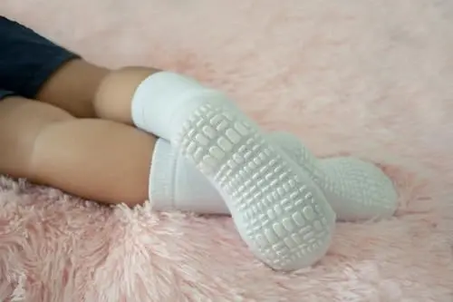 RATIVE Non Skid Anti Slip Crew Socks With Grips for Baby Infant Toddlers Kids Boys - 6