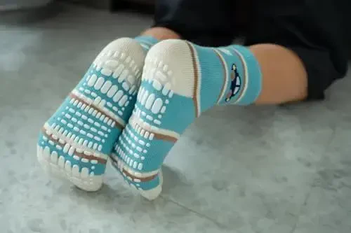 RATIVE Non Skid Anti Slip Crew Socks With Grips for Baby Infant Toddlers Kids Boys - 6