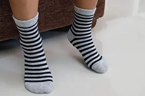 RATIVE Non Skid Anti Slip Crew Socks With Grips for Baby Infant Toddlers Kids Boys - 4