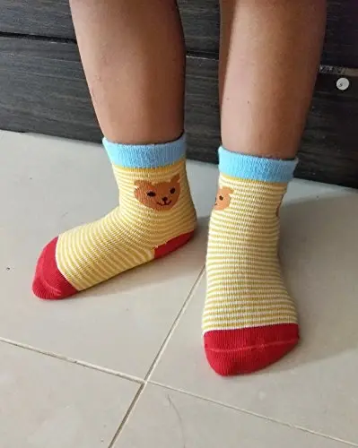 RATIVE Non Skid Anti Slip Crew Socks With Grips for Baby Infant Toddlers Kids Boys - 3