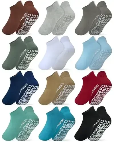RATIVE Anti Slip Ankle Socks with Grips for Baby Toddler Kids Boys Girls - 1