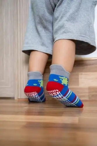 RATIVE Anti Slip Toddler Ankle Socks with Grips Non Skid Cotton Baby Socks for Boys & Girls - 6
