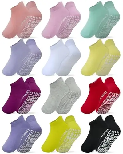 RATIVE Anti Slip Ankle Socks with Grips for Baby Toddler Kids Boys Girls - 1