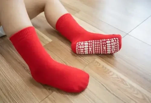 RATIVE Non Skid Anti Slip Cotton Dress Crew Socks With Grips For Baby Infant Toddler Kids Girls - 4