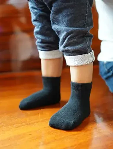 RATIVE Non Skid Anti Slip Crew Socks With Grips for Baby Infant Toddlers Kids Boys - 2