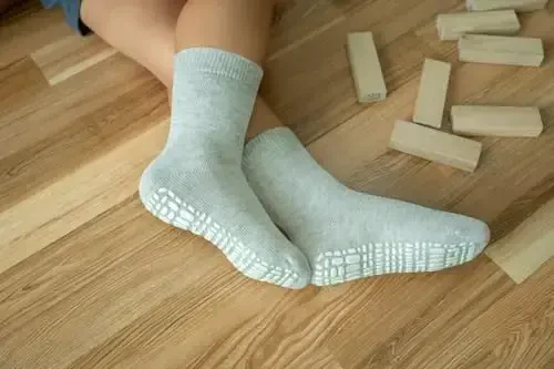 RATIVE Non Skid Anti Slip Crew Paypoqlar Chaqaloqlar uchun bolalar o'g'il bolalar uchun tutqichli - 4