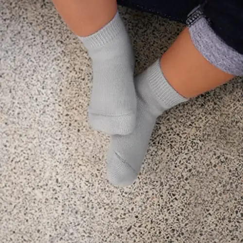 RATIVE Non-Skid Anti-Slip Crew Socks for Toddler Boys | Soft Cotton Stretch Baby Infant Kids Gripper Bottom Socks for Walking Crawling Indoor Play, Colorful Designs, Everyday Wear - 5