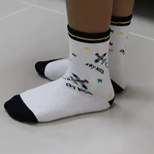 RATIVE Non Skid Anti Slip Crew Socks With Grips for Baby Infant Toddlers Kids Boys - 5