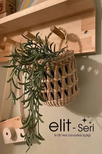 Rattan Basket Decorative Wall Decoration Room Decoration Design Kitchen Bathroom Living Room Wall Decoration - 6