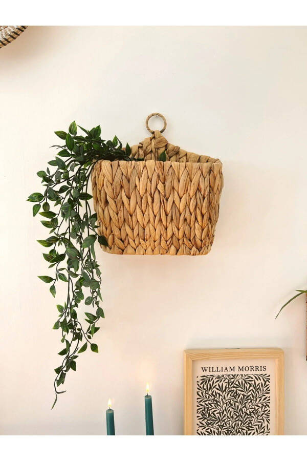 Rattan Water Hyacinth Wall Basket/Magazine Holder/Newspaper Holder - 6