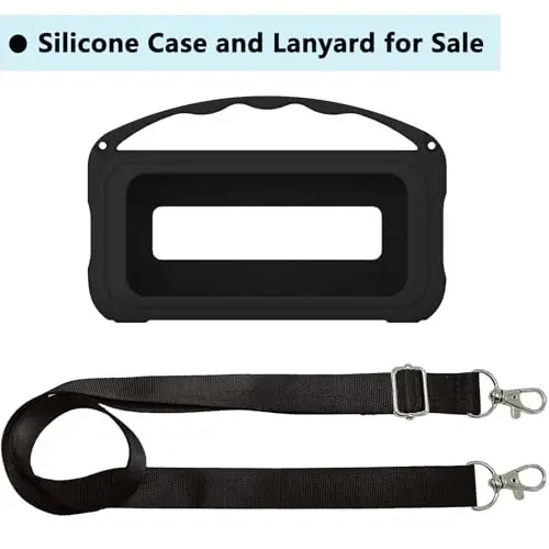 RAWECUD Silicone Cover Case for Soundcore Motion 300 Wireless Hi-Res Portable Speaker, Protective Holder Skin for Motion 300 Speaker Case Accessories (Black) - 2