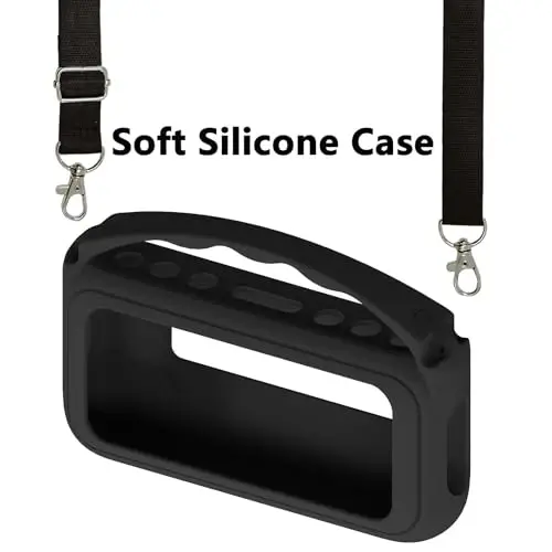 RAWECUD Silicone Cover Case for Soundcore Motion 300 Wireless Hi-Res Portable Speaker, Protective Holder Skin for Motion 300 Speaker Case Accessories (Black) - 4