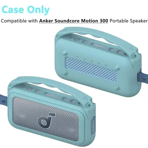 RAWECUD Silicone Cover Case for Soundcore Motion 300 Wireless Hi-Res Portable Speaker, Protective Holder Skin for Motion 300 Speaker Case Accessories (Blue) - 3