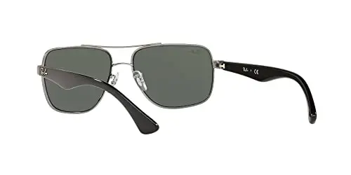 Ray-Ban erkaklar uchun RB3483 metall kvadrat quyoshdan saqlaydigan ko'zoynak - 6