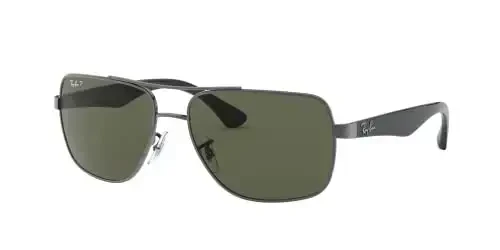 Ray-Ban erkaklar uchun RB3483 metall kvadrat quyoshdan saqlaydigan ko'zoynaklar - 1