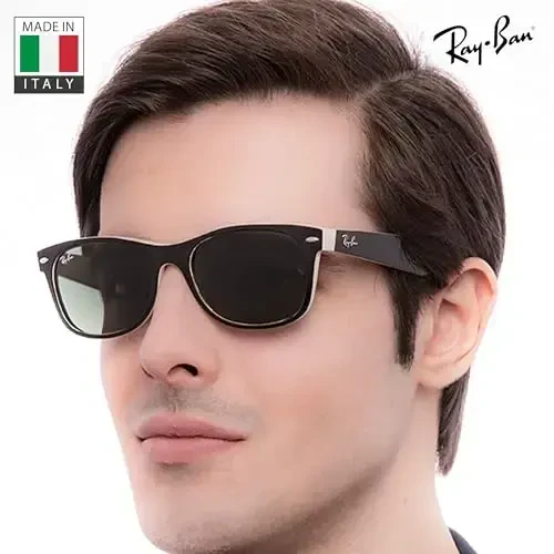 Ray-Ban RB2132 NEW WAYFARER COLOR MIX Erkaklar va ayollar uchun kvadrat shaklidagi quyoshdan saqlaydigan ko'zoynaklar rasmiy ko'zoynak to'plami bilan - 7