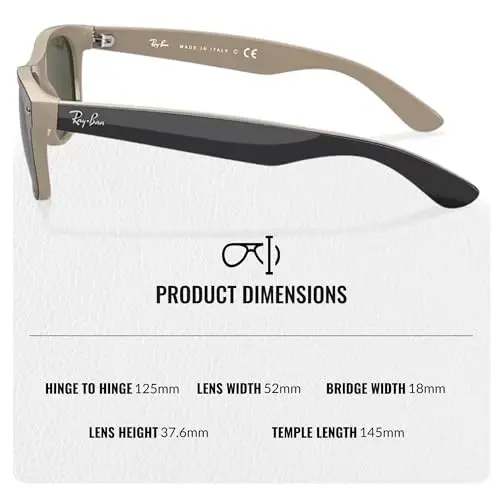 Ray-Ban RB2132 NEW WAYFARER COLOR MIX Square Shaped Sunglasses for Men & Women with Official Eyewear Kit - 5