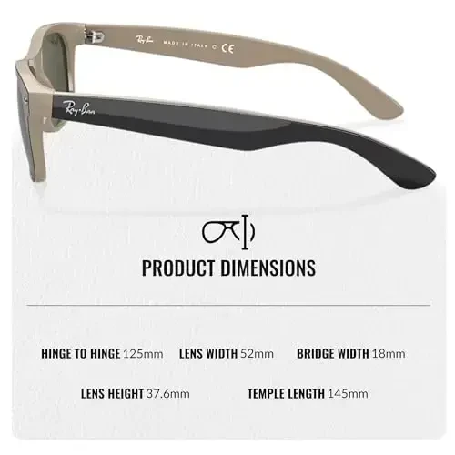 Ray-Ban RB2132 NEW WAYFARER COLOR MIX Square Shaped Sunglasses for Men & Women with Official Eyewear Kit - 5