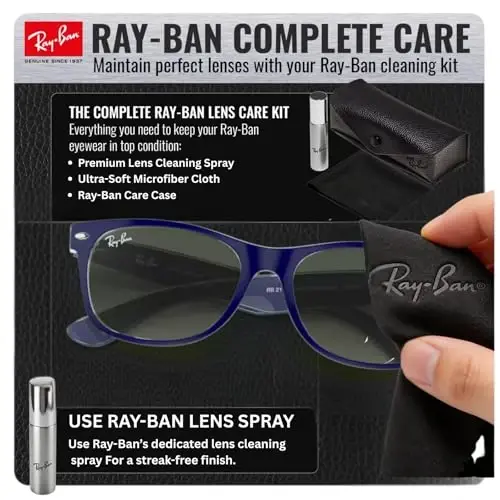 Ray-Ban RB2132 NEW WAYFARER COLOR MIX Square Shaped Sunglasses for Men & Women with Official RAYBAN Eyewear Kit - 6