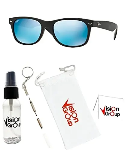 Ray-Ban RB2132 New Wayfarer Sunglasses + Vision Group Accessories Bundle - 2