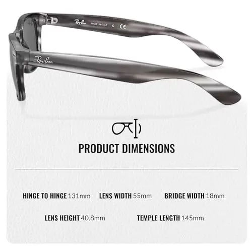 Ray-Ban RB2132 NEW WAYFARER COLOR MIX Square Shaped Sunglasses for Men & Women with Official RAYBAN Eyewear Kit - 4