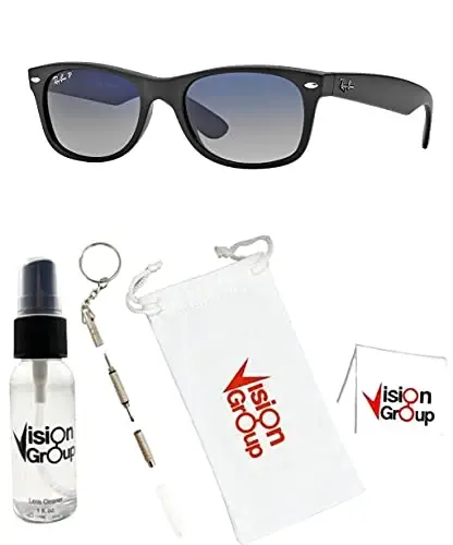 Ray-Ban RB2132 New Wayfarer Sunglasses + Vision Group Accessories Bundle - 2