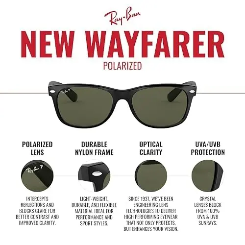 Ray-Ban RB2132 New Wayfarer Square Sunglasses - 2