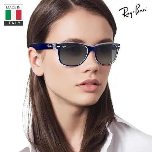 Ray-Ban RB2132 NEW WAYFARER COLOR MIX Square Shaped Sunglasses for Men & Women with Official RAYBAN Eyewear Kit - 6