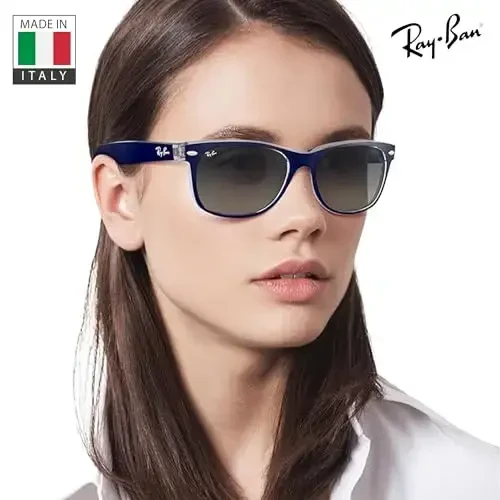 Ray-Ban RB2132 NEW WAYFARER COLOR MIX Square Shaped Sunglasses for Men & Women with Official Eyewear Kit - 6