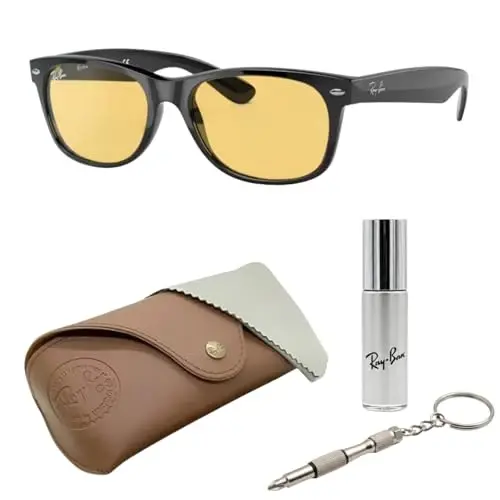 Ray-Ban RB2132F NEW WAYFARER CLASSIC LOW BRIDGE Sunglasses w/Official Kit - 1