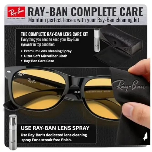 Ray-Ban RB2132F NEW WAYFARER CLASSIC LOW BRIDGE Sunglasses w/Official Kit - 6