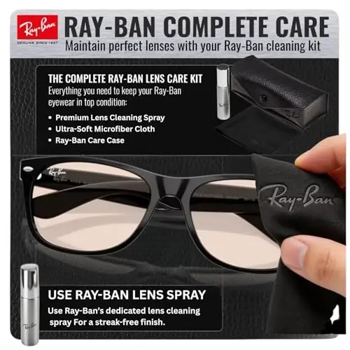 Ray-Ban RB2132F NEW WAYFARER CLASSIC LOW BRIDGE Sunglasses w/Official Kit - 6