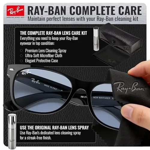 Ray-Ban RB2132F NEW WAYFARER CLASSIC LOW BRIDGE Sunglasses w/Official Kit - 6