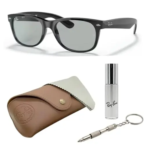 Ray-Ban RB2132F NEW WAYFARER CLASSIC LOW BRIDGE FIT Erkaklar va ayollar uchun kvadrat shaklidagi quyoshdan saqlaydigan ko‘zoynaklar, rasmiy RAYBAN ko‘zoynak jamlanmasi bilan 