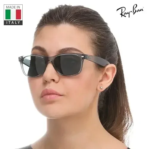 Ray-Ban RB2132F NEW WAYFARER CLASSIC LOW BRIDGE FIT Erkaklar va ayollar uchun mo'ljallangan Square Shaped quyoshdan saqlaydigan ko'zoynaklar rasmiy ko'zoynaklar to'plami bilan - 7