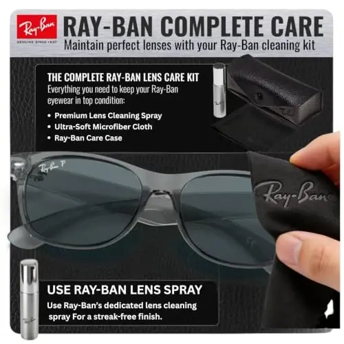 Ray-Ban RB2132F NEW WAYFARER CLASSIC LOW BRIDGE Sunglasses w/Official Kit - 5