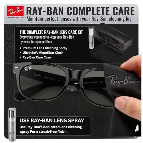 Ray-Ban RB2132F NEW WAYFARER CLASSIC LOW BRIDGE Sunglasses w/Official Kit - 6