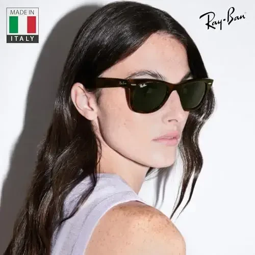 Ray-Ban RB2140 ORIGINAL WAYFARER CLASSIC Erkaklar va ayollar uchun kvadrat shaklidagi quyoshdan saqlaydigan ko'zoynaklar, rasmiy RAYBAN ko'zoynak to'plami bilan - 6