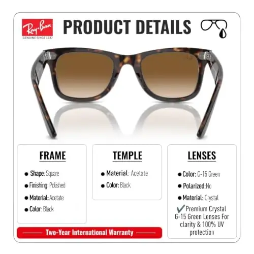 Ray-Ban RB2140 ORIGINAL WAYFARER CLASSIC Sunglasses with Official Kit - 3
