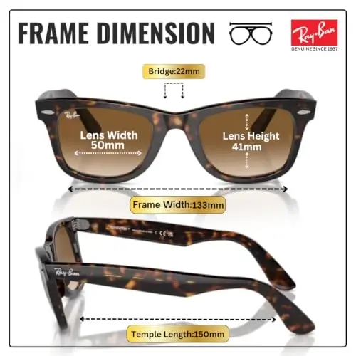 Ray-Ban RB2140 ORIGINAL WAYFARER CLASSIC Sunglasses with Official Kit - 5