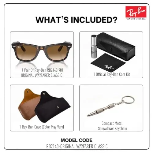 Ray-Ban RB2140 ORIGINAL WAYFARER CLASSIC Sunglasses with Official Kit - RAY-BAN (1)